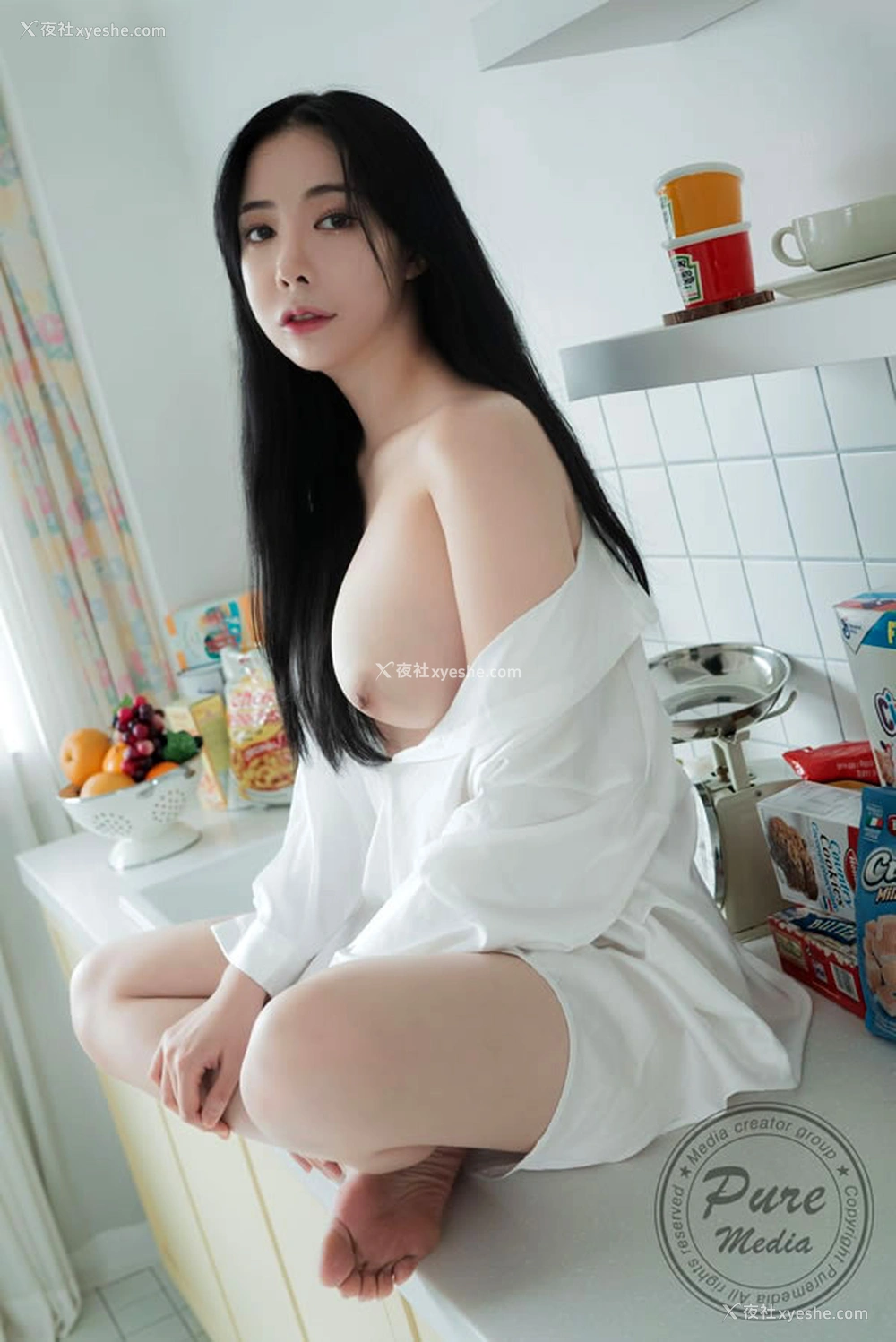 1P - 奶味小美女Malrang居家白衬衣无圣光图集
