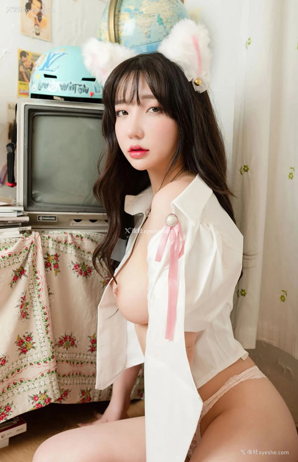 1P - 可爱美女孙乐乐白衬衫JK短裙无圣光图集