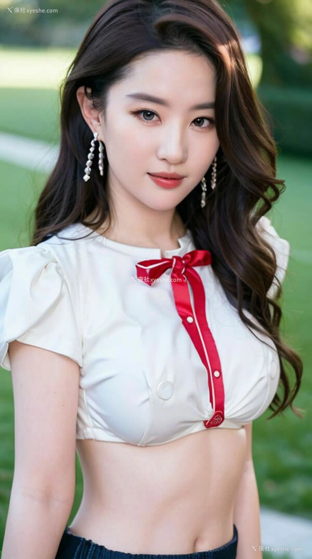1P - 清纯美丽的AI换脸学妹公园休闲露出