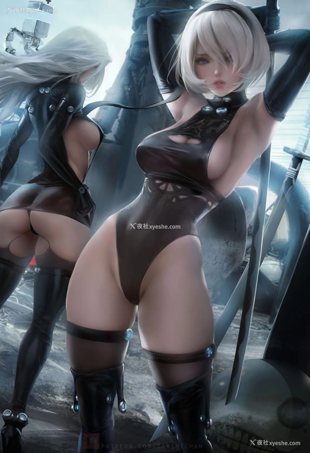 1P - 神级画师@Sakimi Chan 无圣光人体画作合集4