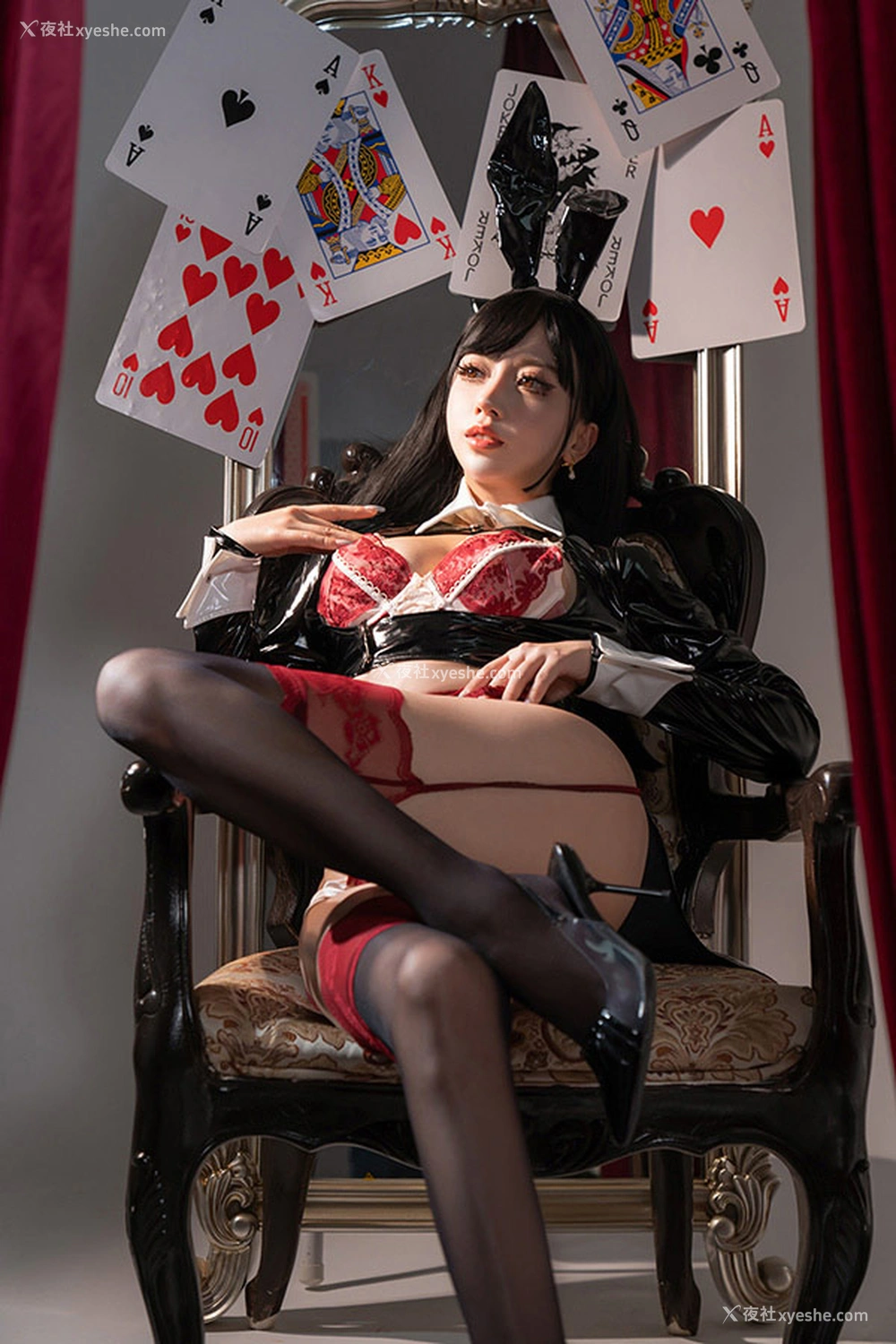 1P - 网红美女过期米线线喵 生日贺图兔女郎