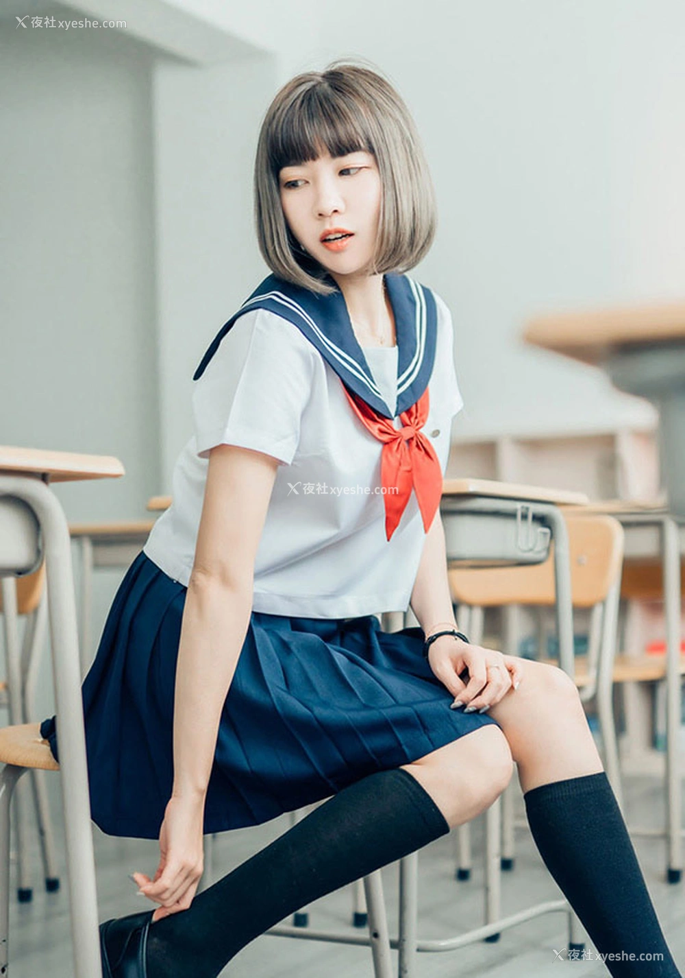 1P - 青春果宝宝高中女生学生服无圣光写真2