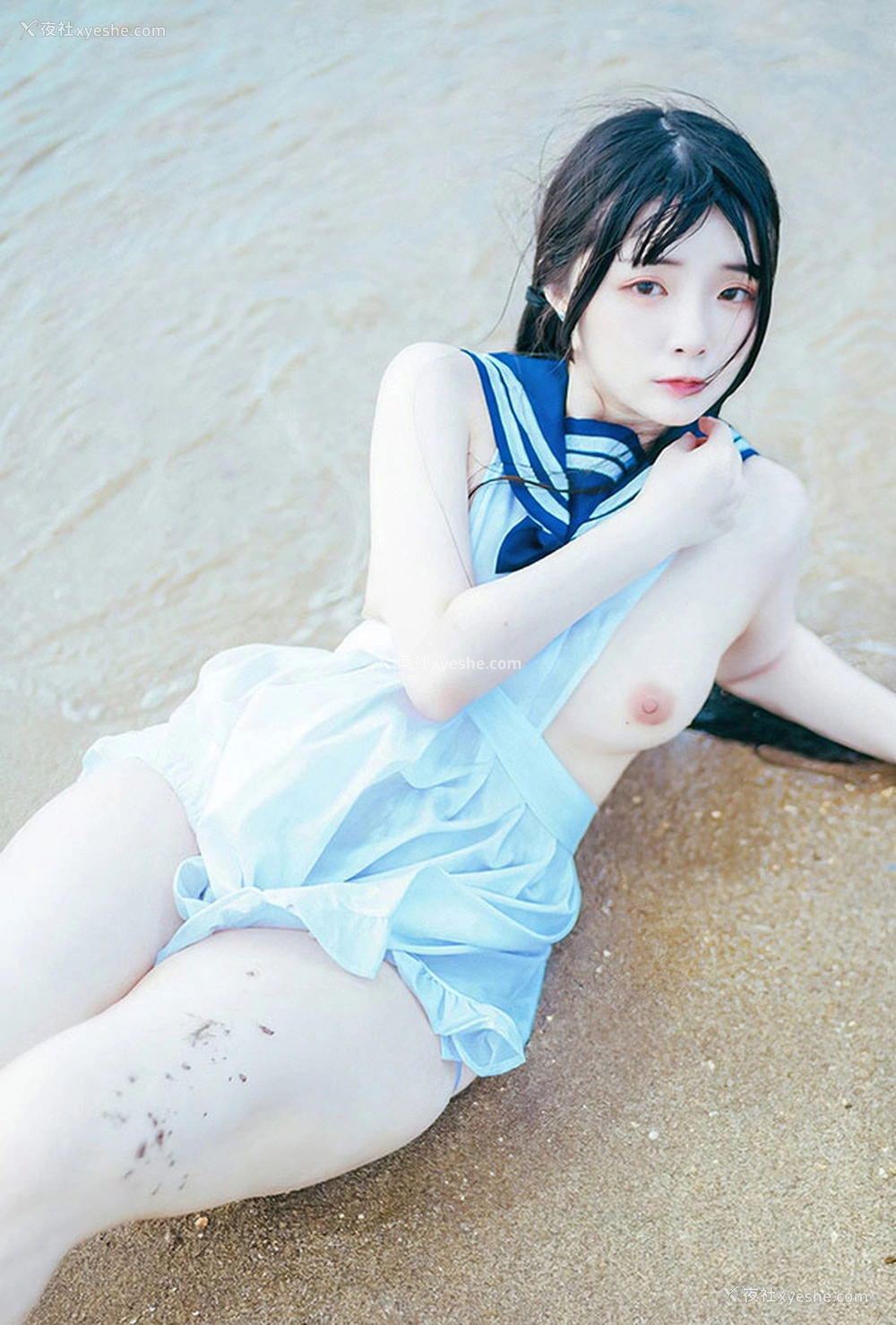 1P - 福利姬落落Raku 海韵海军裙的诱惑