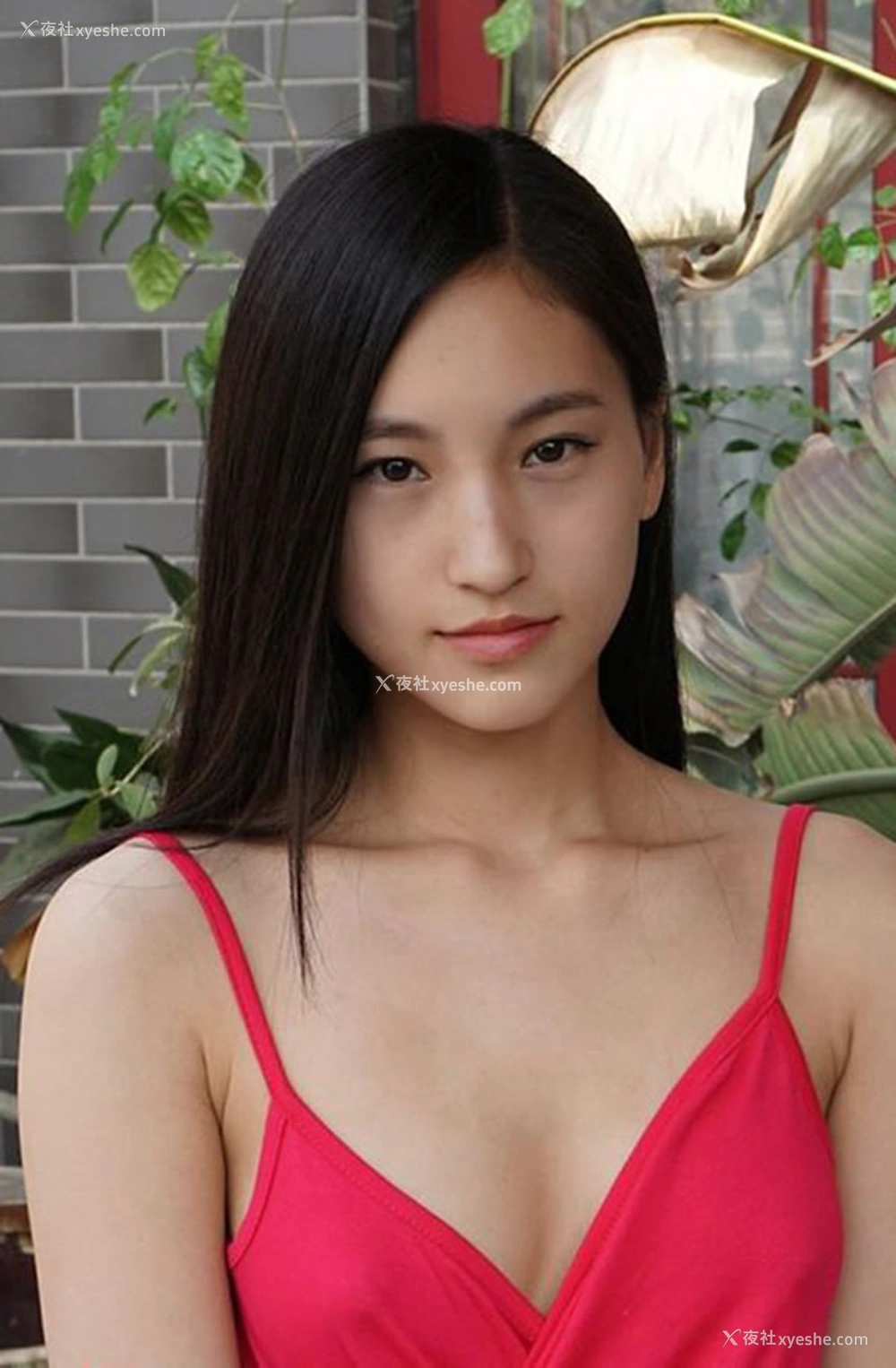 1P - 风吟独家小美女一夏素颜出镜吊带红裙无圣光套图