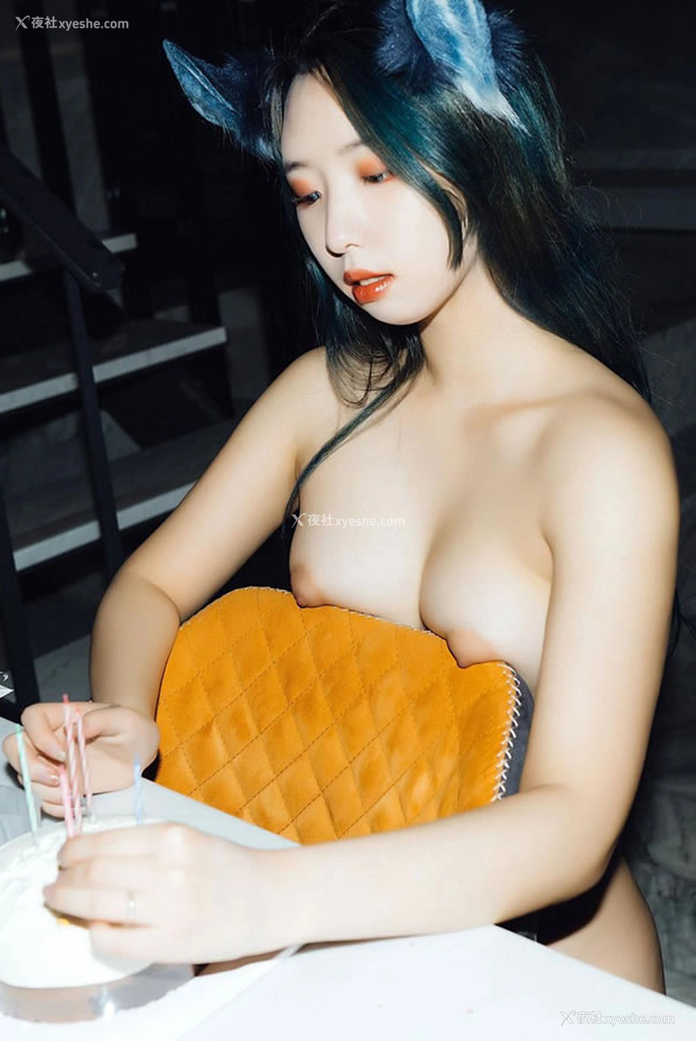 1P - 美艳狐耳小姐姐Dame网格黑丝无圣光图集