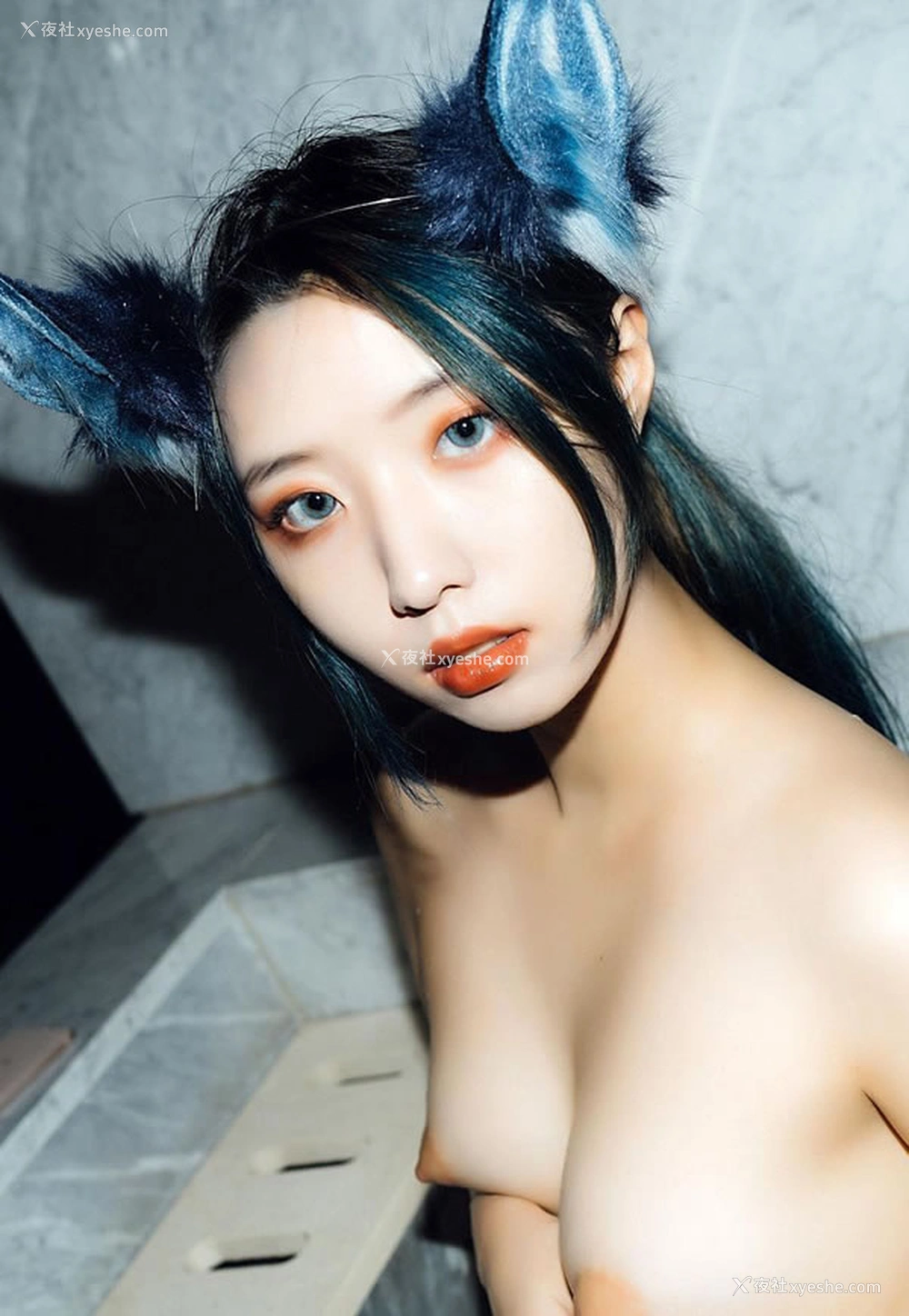 1P - 美艳狐耳小姐姐Dame网格黑丝无圣光图集