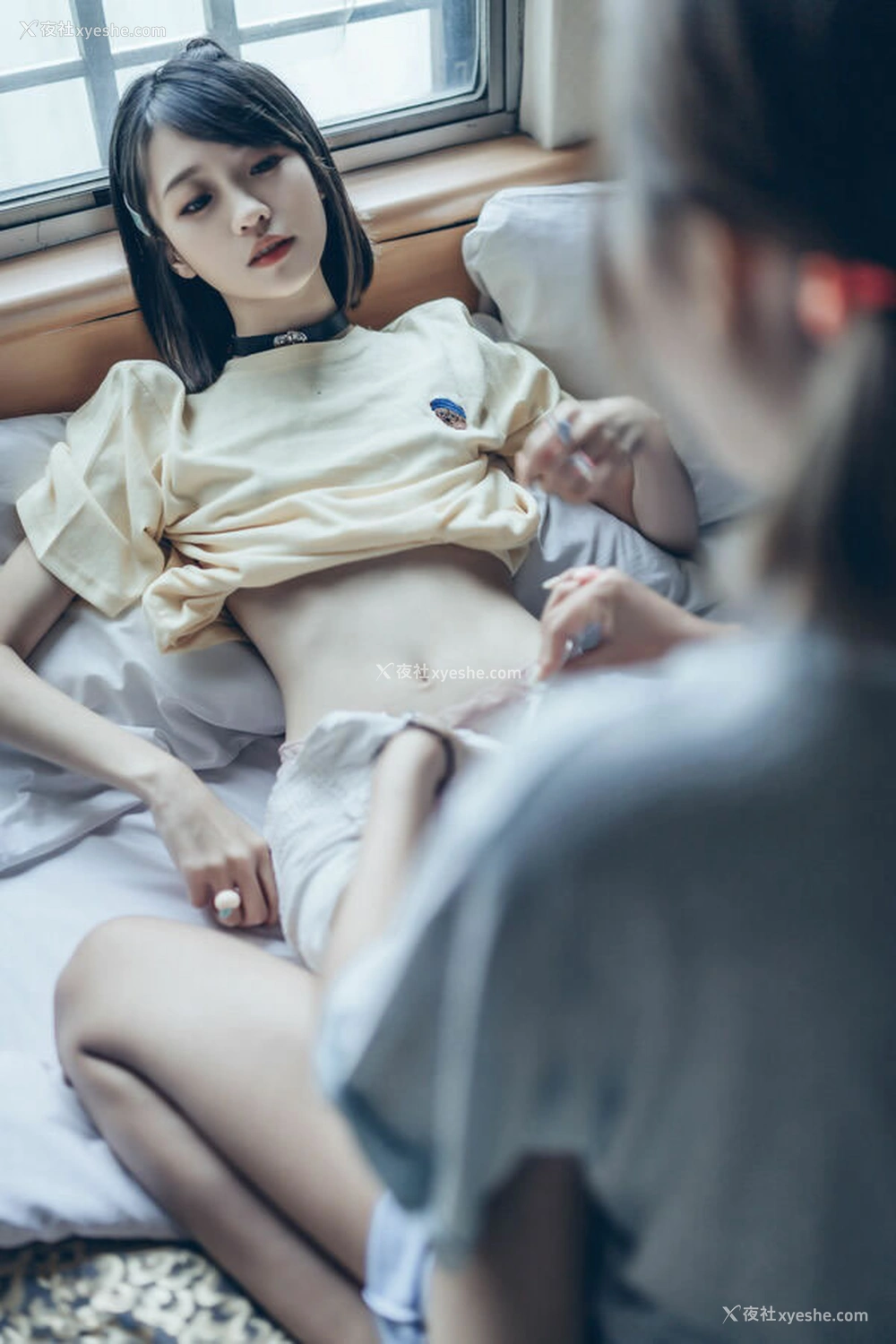 1P - 俏皮小姐姐妍妍与闺密休闲睡衣无圣光图集