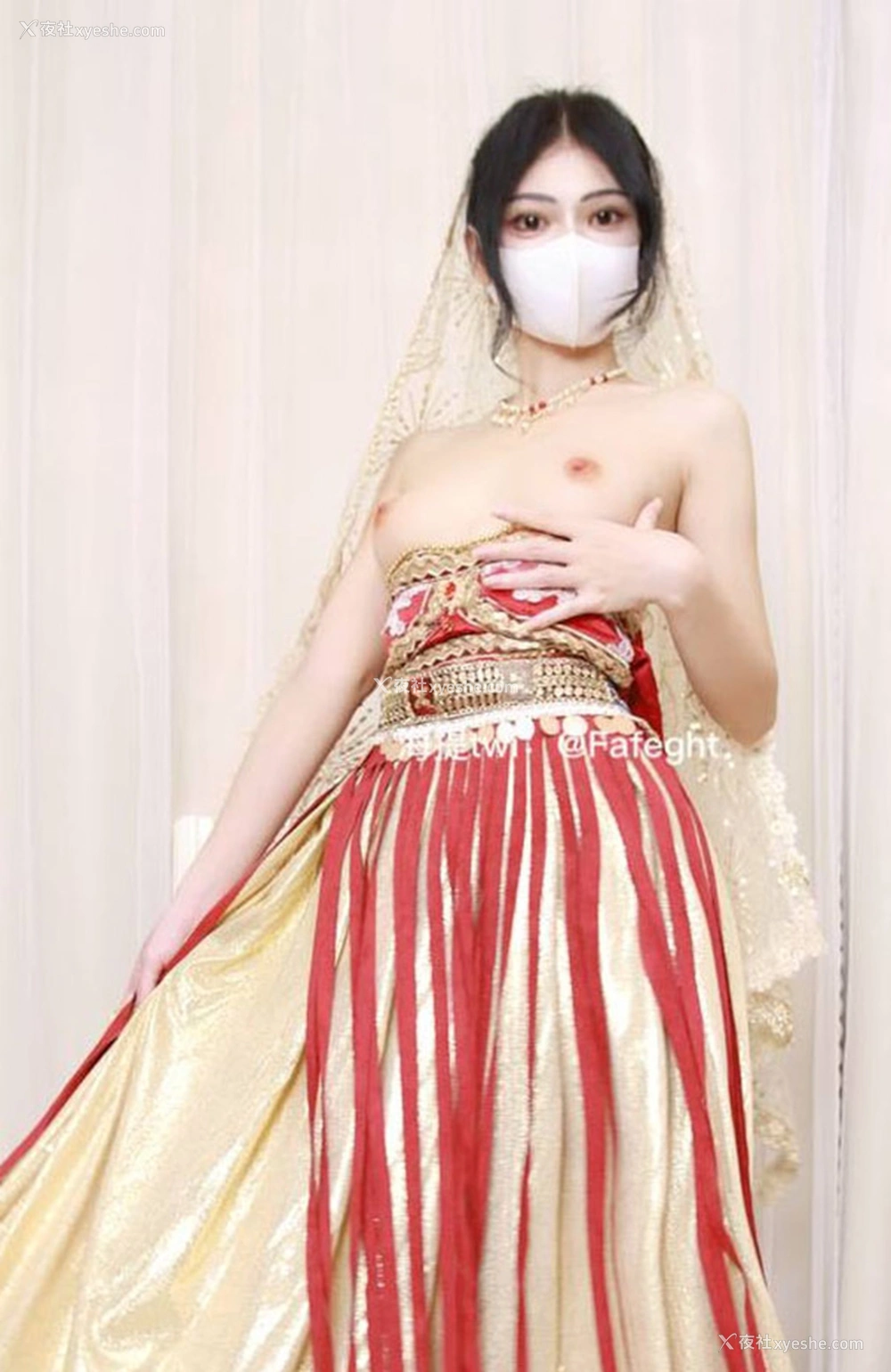 1P - 推特美女苏浅浅海提 白丝护士 飞天 青花旗袍