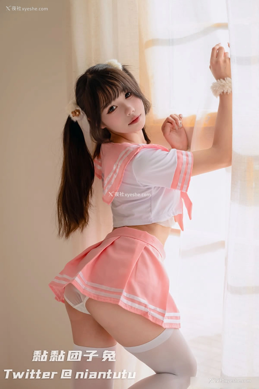 1P - 福利姬黏黏团子兔-双马尾粉海军无圣光图集