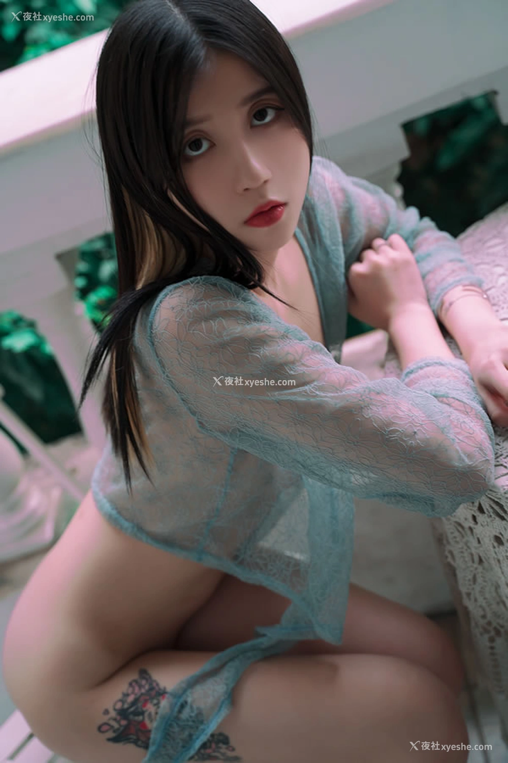 1P - 知名模特Cazi姬纪 -透视衣无圣光图集