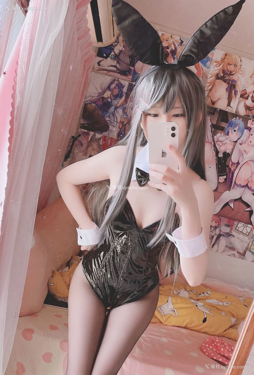 1P - 福利姬@习呆呆 – 兔女郎 网袜猫