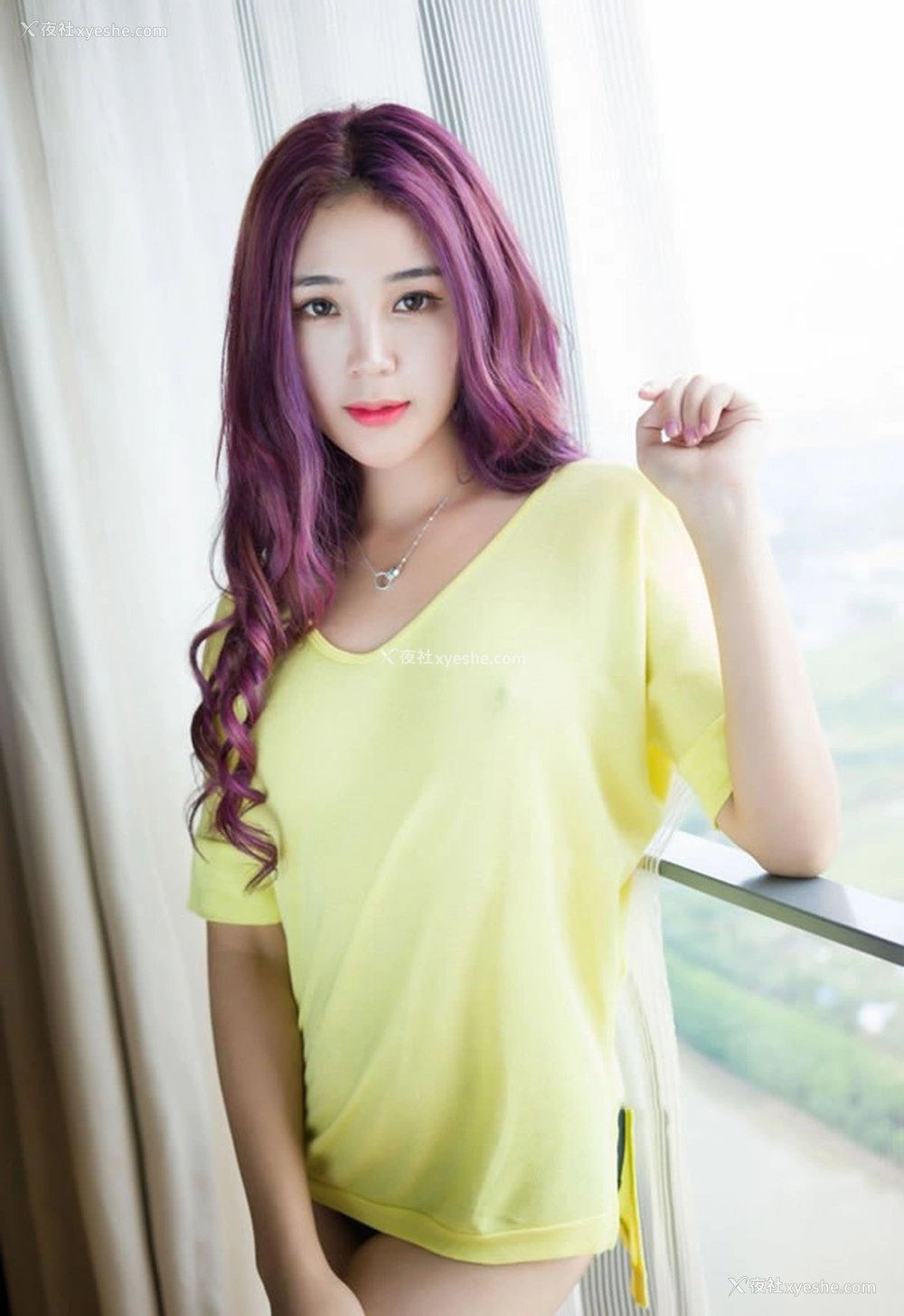 1P - 魅妍社VOL.105香港CandiceOnly紫发美女无圣光美艳写真