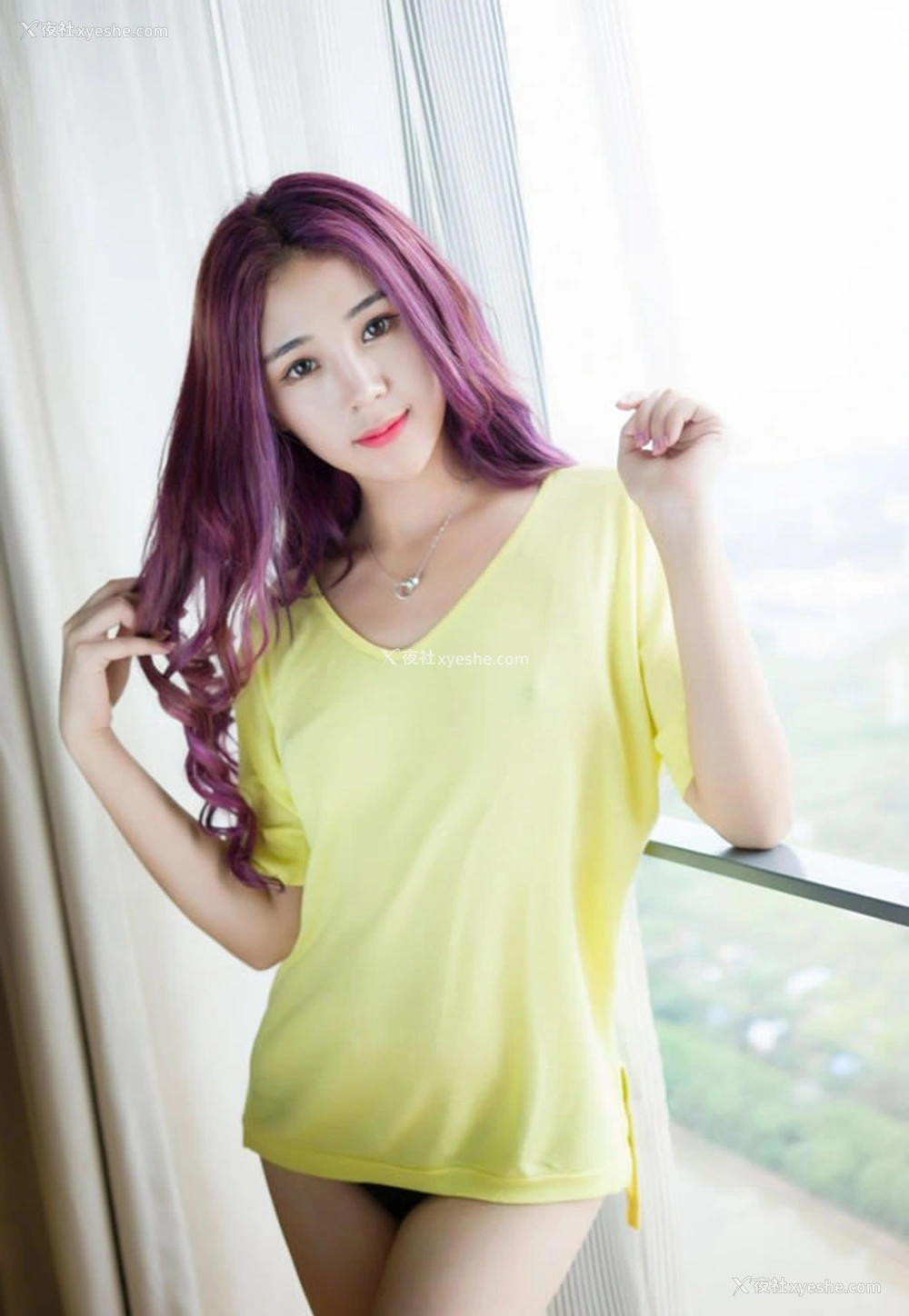 1P - 魅妍社VOL.105香港CandiceOnly紫发美女无圣光美艳写真