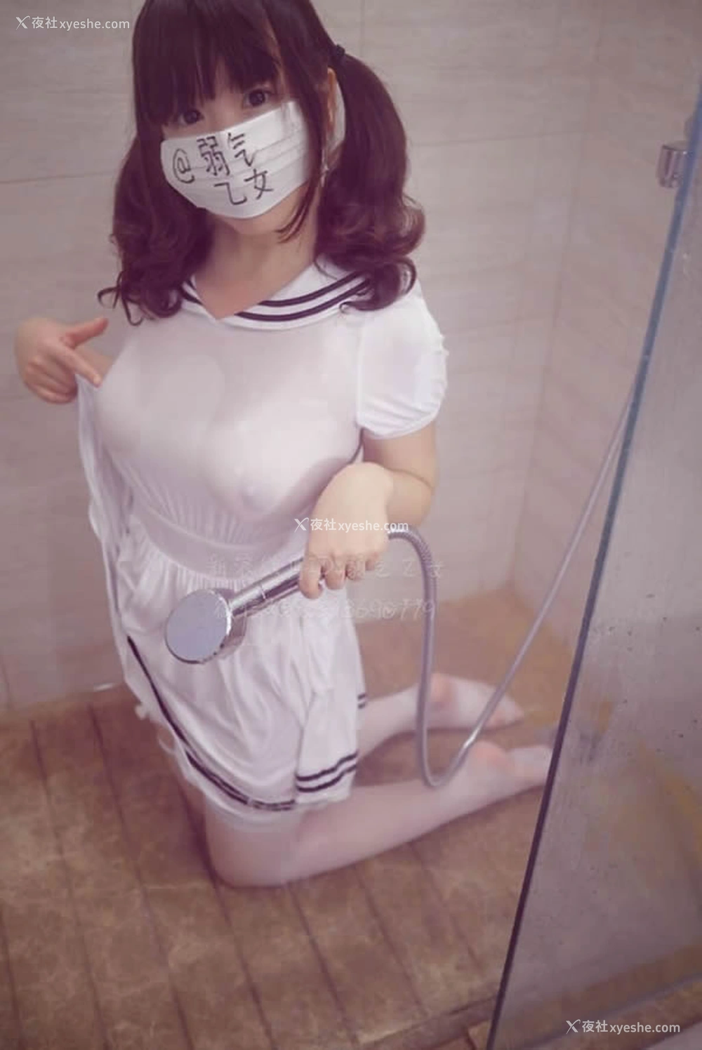 1P - 微博红人弱气乙女无圣光人体艺术套图写真3