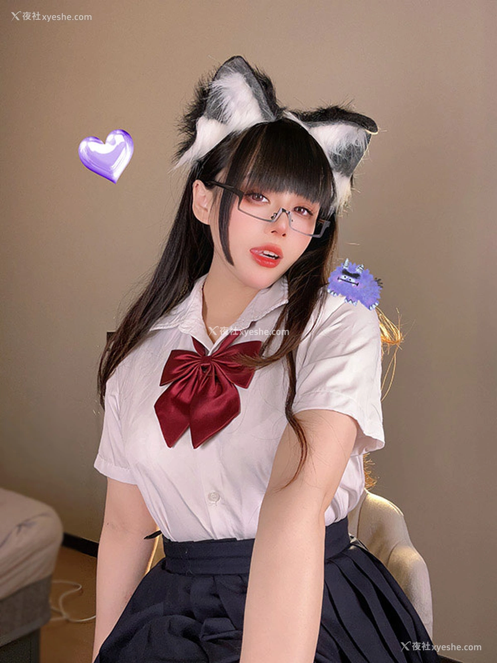 1P - 网红美女九言妹妹 – 猫耳娘的裙底