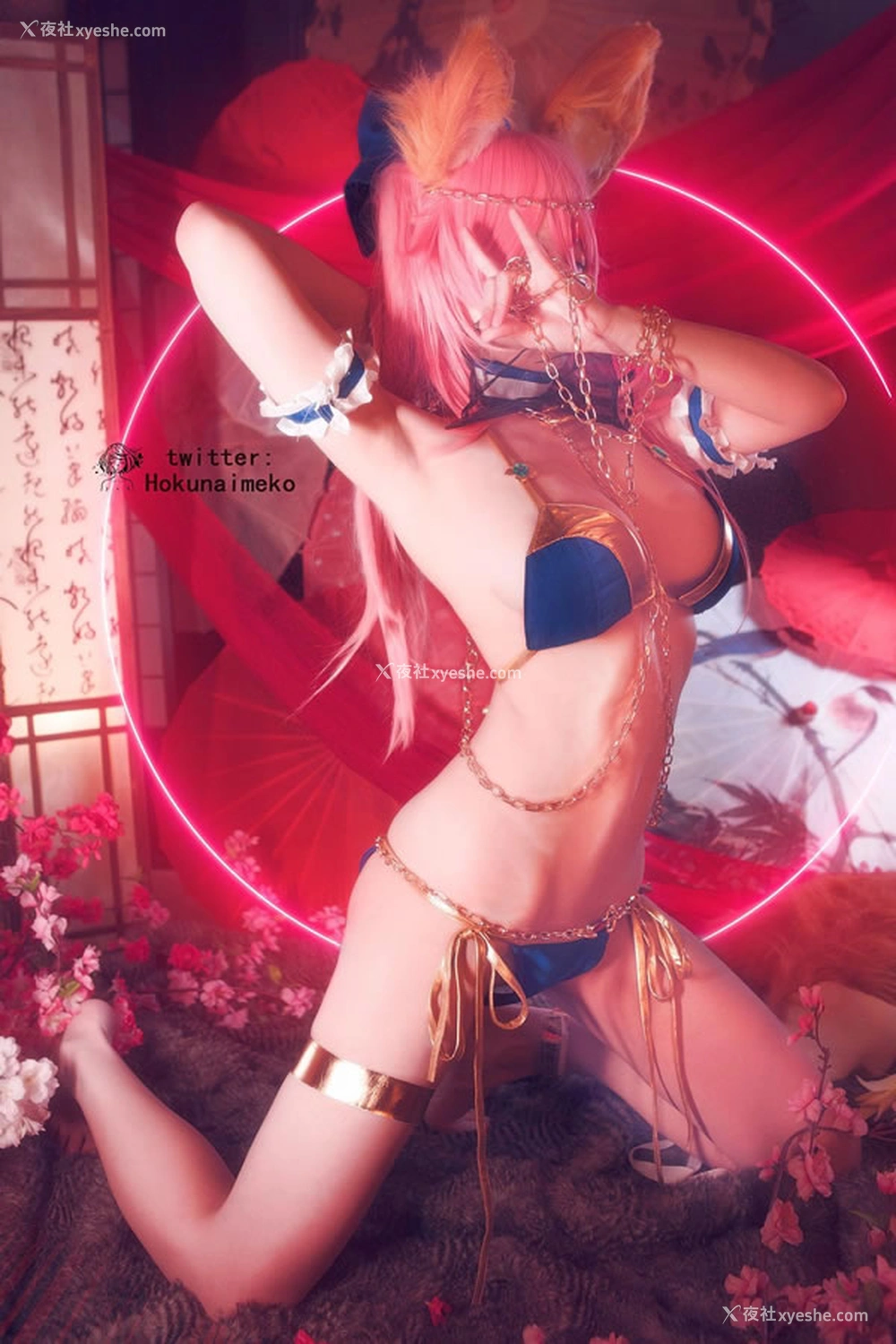 1P - 福利姬Hokunaimeko 玉藻前泳衣舞子风