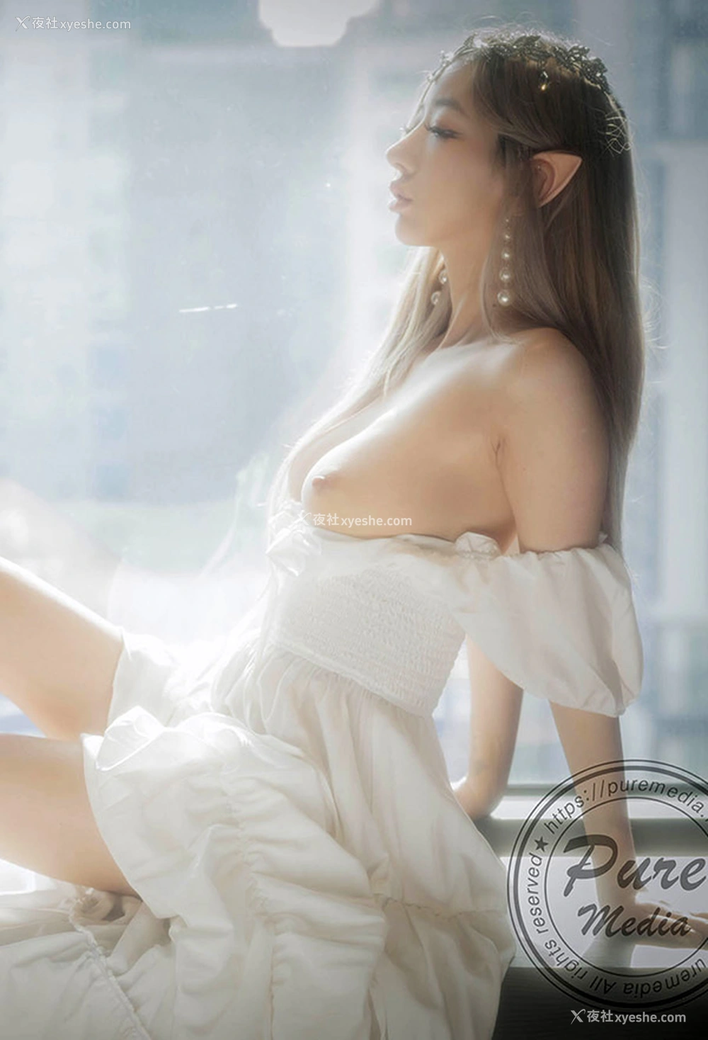 1P - 长耳朵的精灵美女Jia白裙飘飘无圣光福利