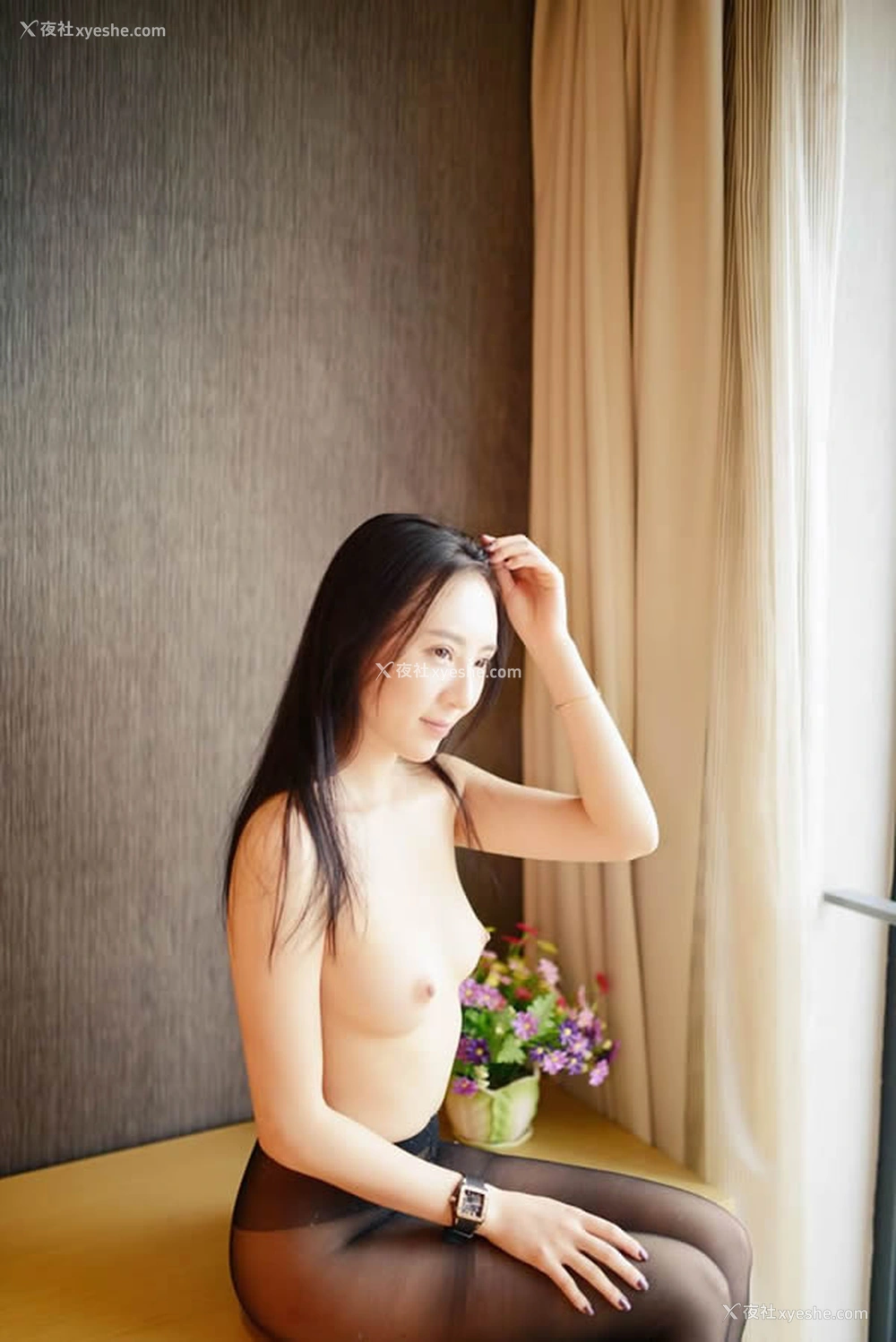 1P - 极品美模范范私拍黑丝袜无圣光人体艺术套图5