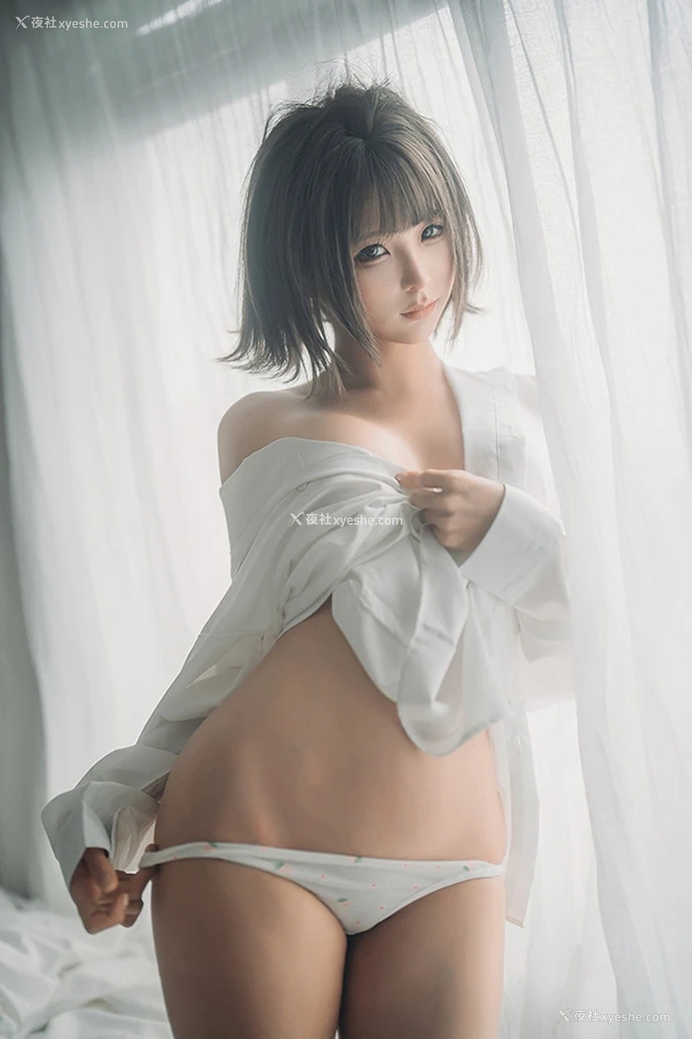 1P - 网红美女蠢沫沫 衬衫窝里的性感
