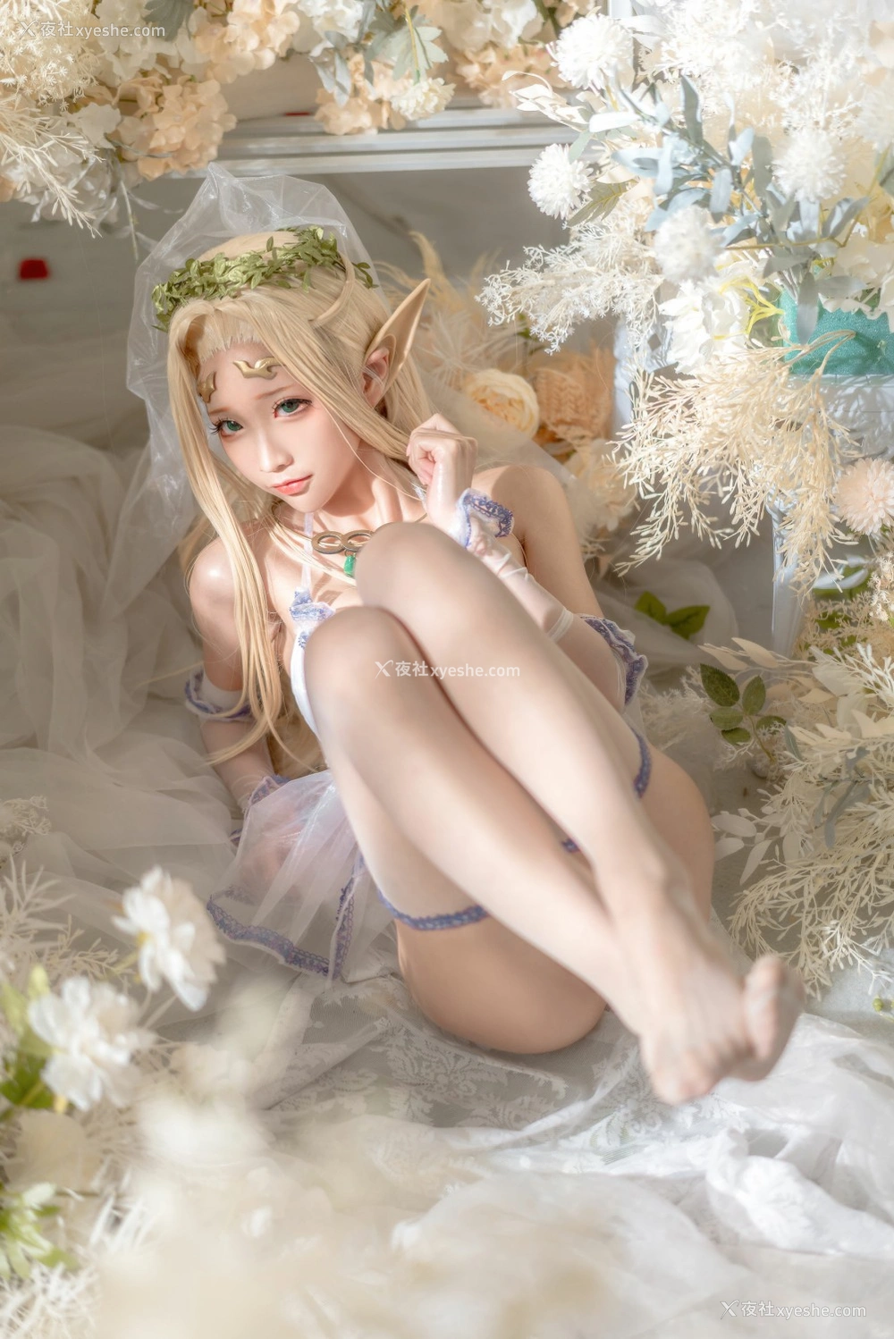 1P - 动漫博主蠢沫沫 – 白精灵 婚纱