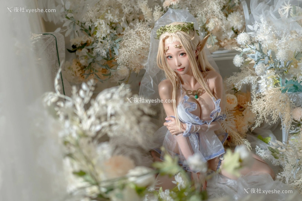 1P - 动漫博主蠢沫沫 – 白精灵 婚纱