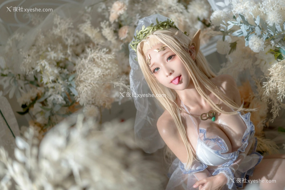 1P - 动漫博主蠢沫沫 – 白精灵 婚纱