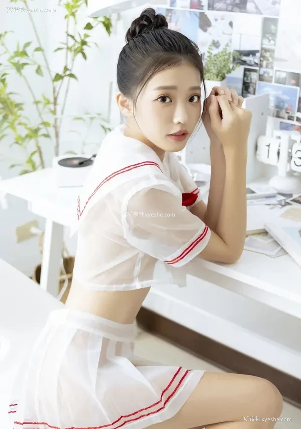1P - 清新美少女妍妍透视海军服无圣光福利