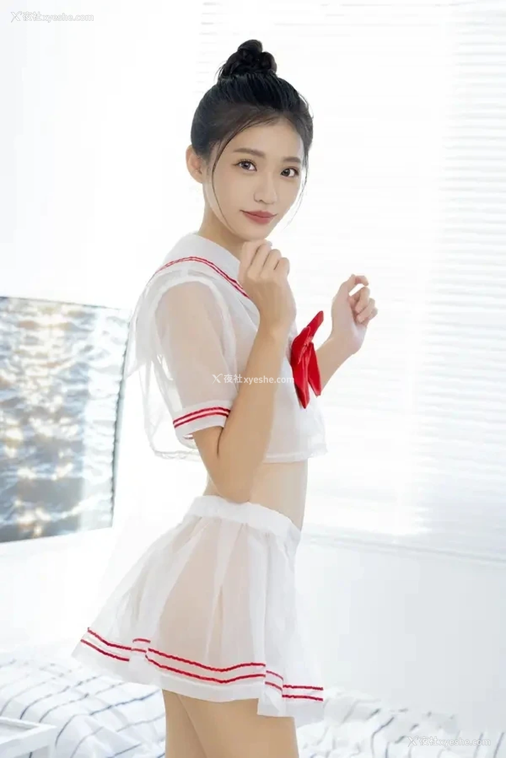 1P - 清新美少女妍妍透视海军服无圣光福利