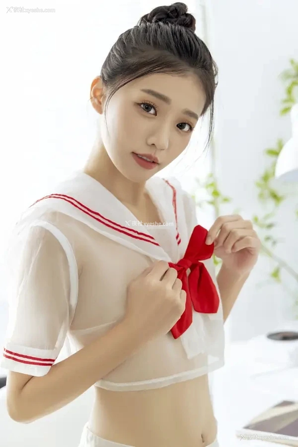 1P - 清新美少女妍妍透视海军服无圣光福利