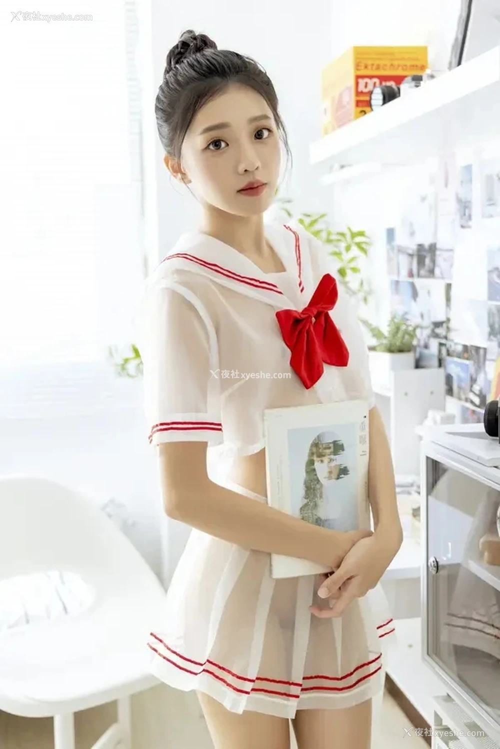 1P - 清新美少女妍妍透视海军服无圣光福利
