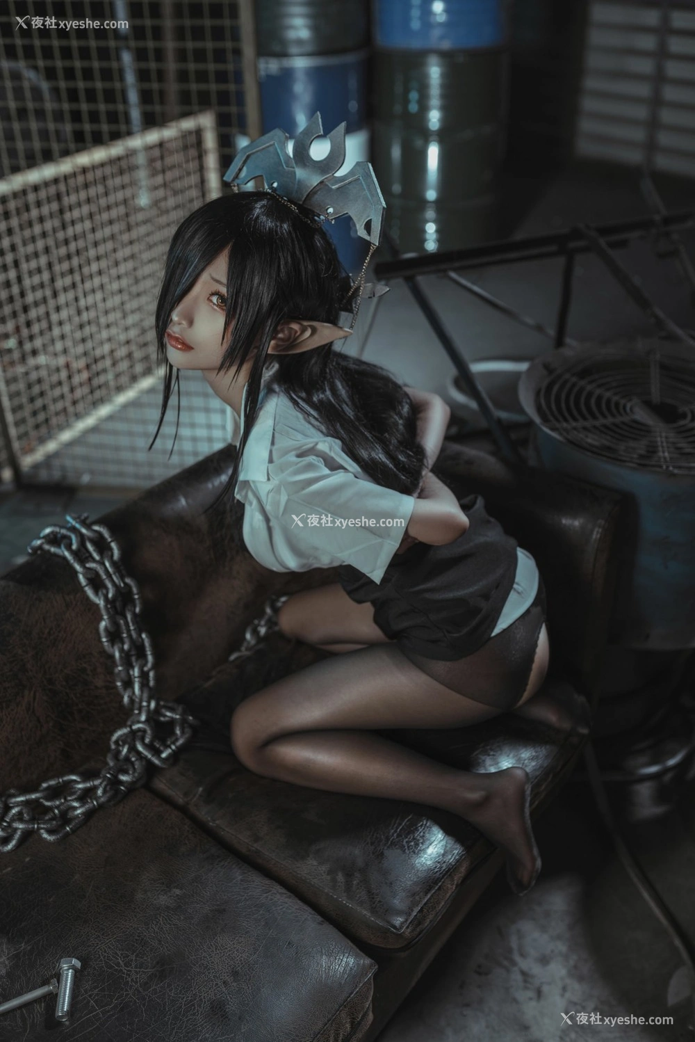 1P - 动漫博主蠢沫沫 – 黑兽女王 OL制服