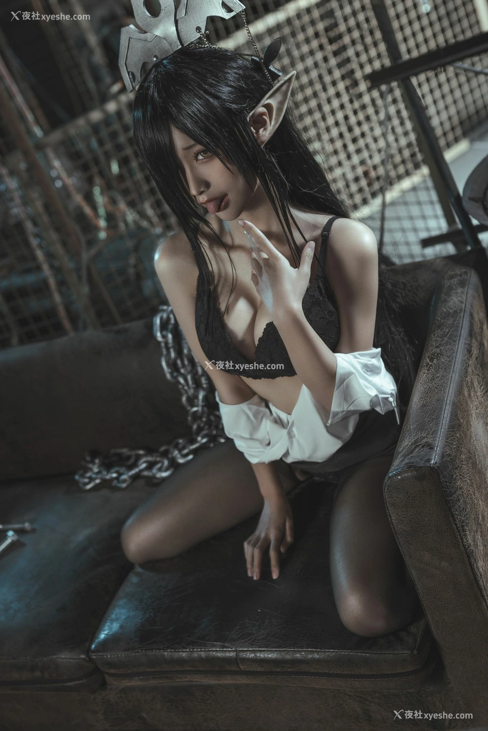 1P - 动漫博主蠢沫沫 – 黑兽女王 OL制服