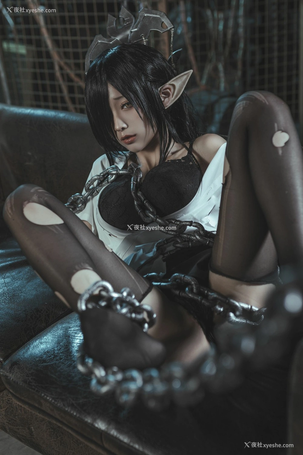 1P - 动漫博主蠢沫沫 – 黑兽女王 OL制服