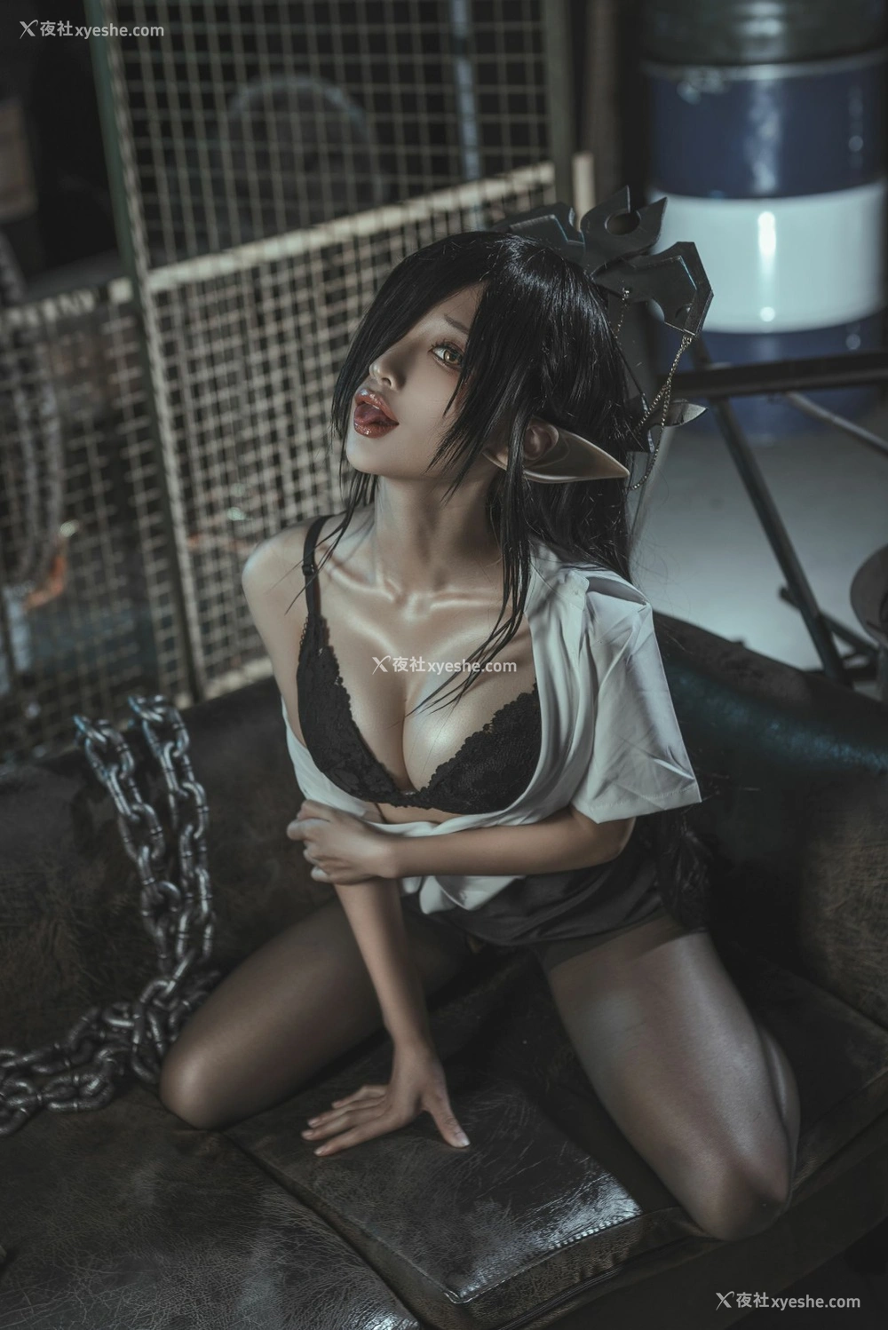 1P - 动漫博主蠢沫沫 – 黑兽女王 OL制服