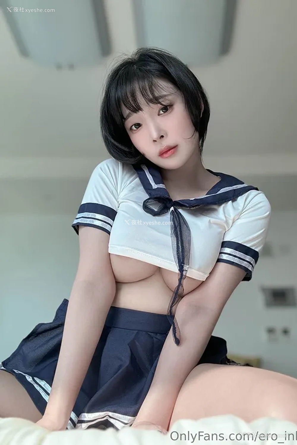 1P - 网红正妹姜仁卿 格仔衬衫无圣光唯美图集