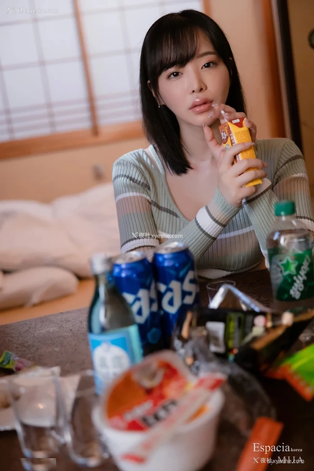 1P - 美丽少女EXM与男友居酒屋里卖醉无圣光风情万种