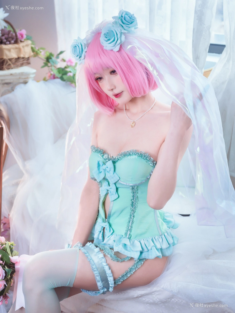1P - 阿包也是兔娘 – 王女梦梦 婚纱内衣