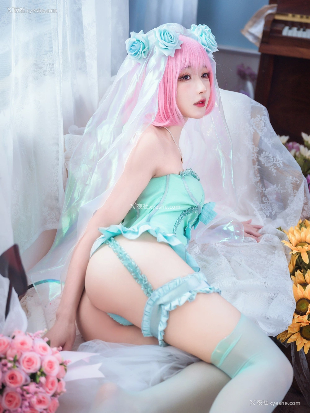 1P - 阿包也是兔娘 – 王女梦梦 婚纱内衣