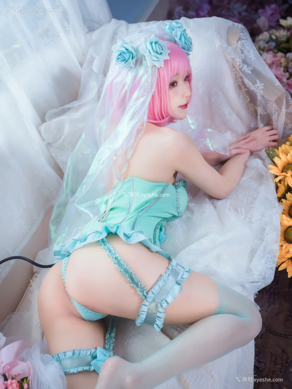 1P - 阿包也是兔娘 – 王女梦梦 婚纱内衣