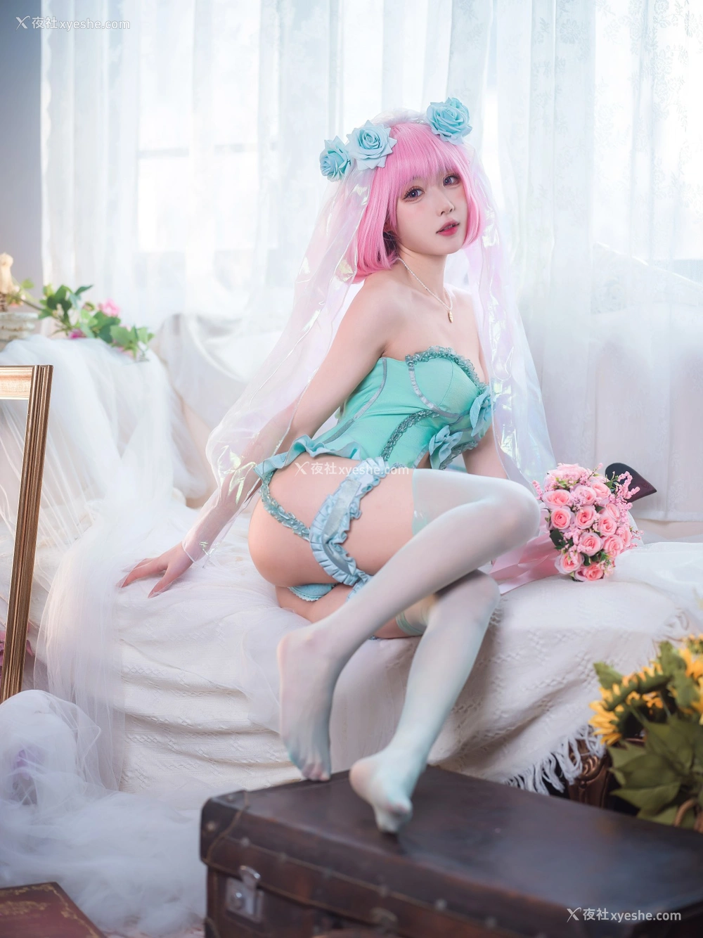 1P - 阿包也是兔娘 – 王女梦梦 婚纱内衣