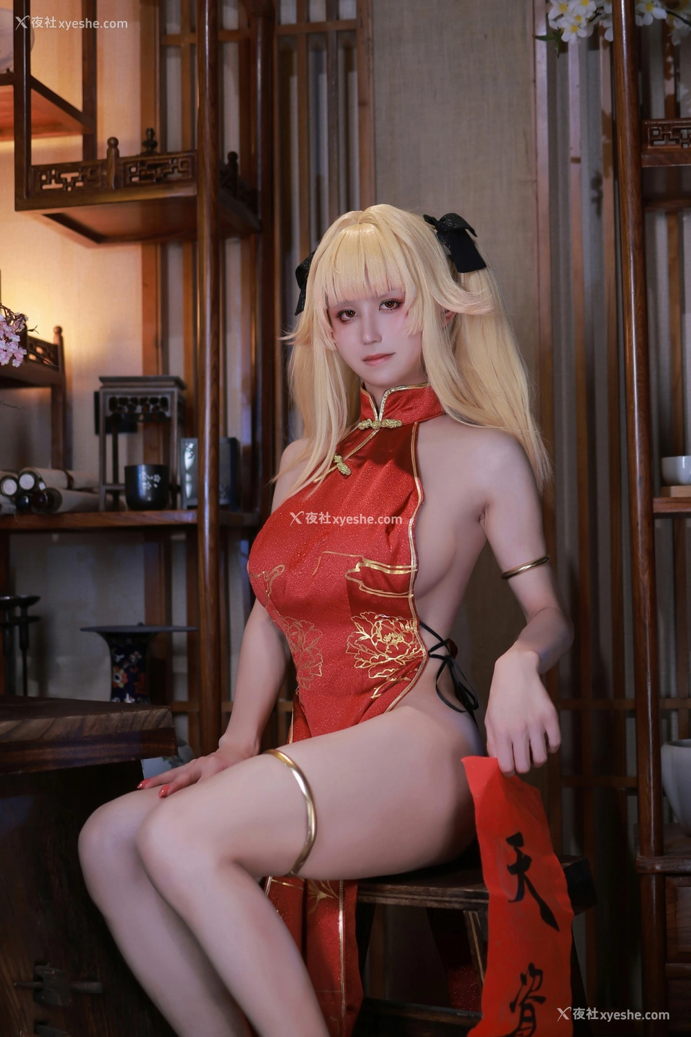 1P - 桜满三时 – 萌姬联合 旗袍