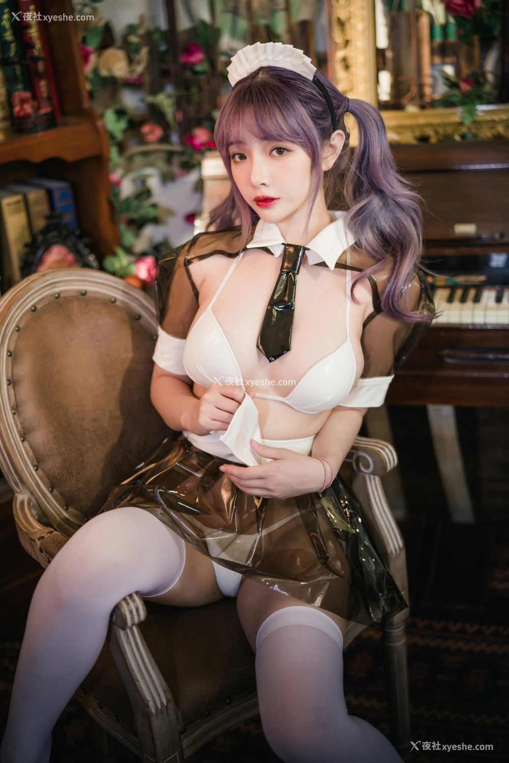1P - 雯妹不讲道理 – 透明皮衣女仆