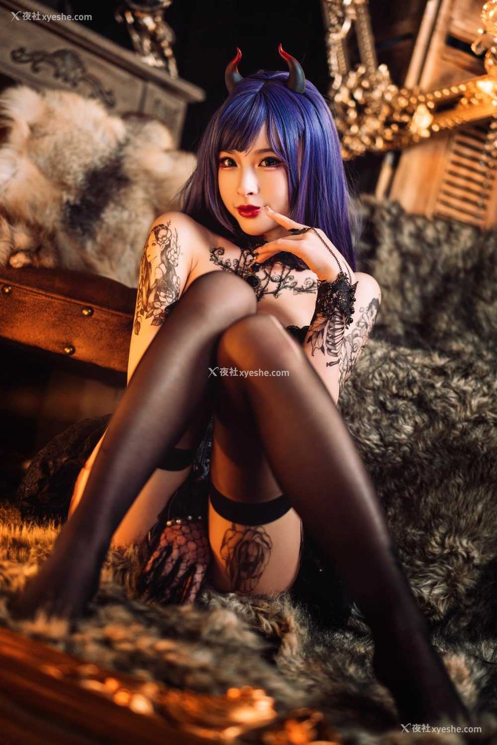 1P - 清水由乃 – 暗黑纹身