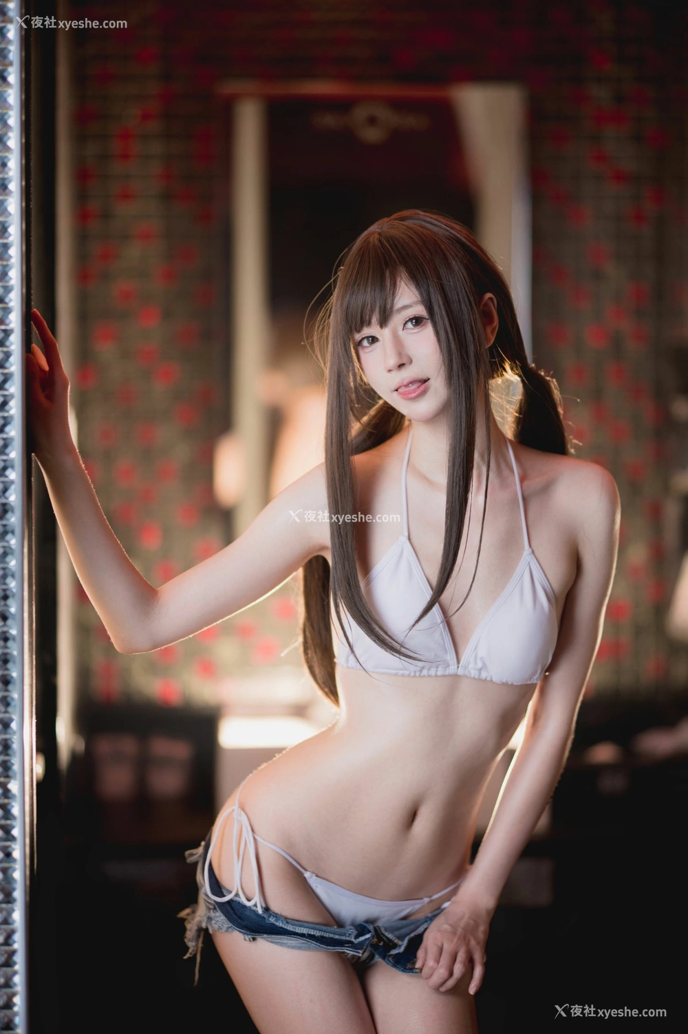 1P - 西园寺南歌 – 白色内衣&透明JK