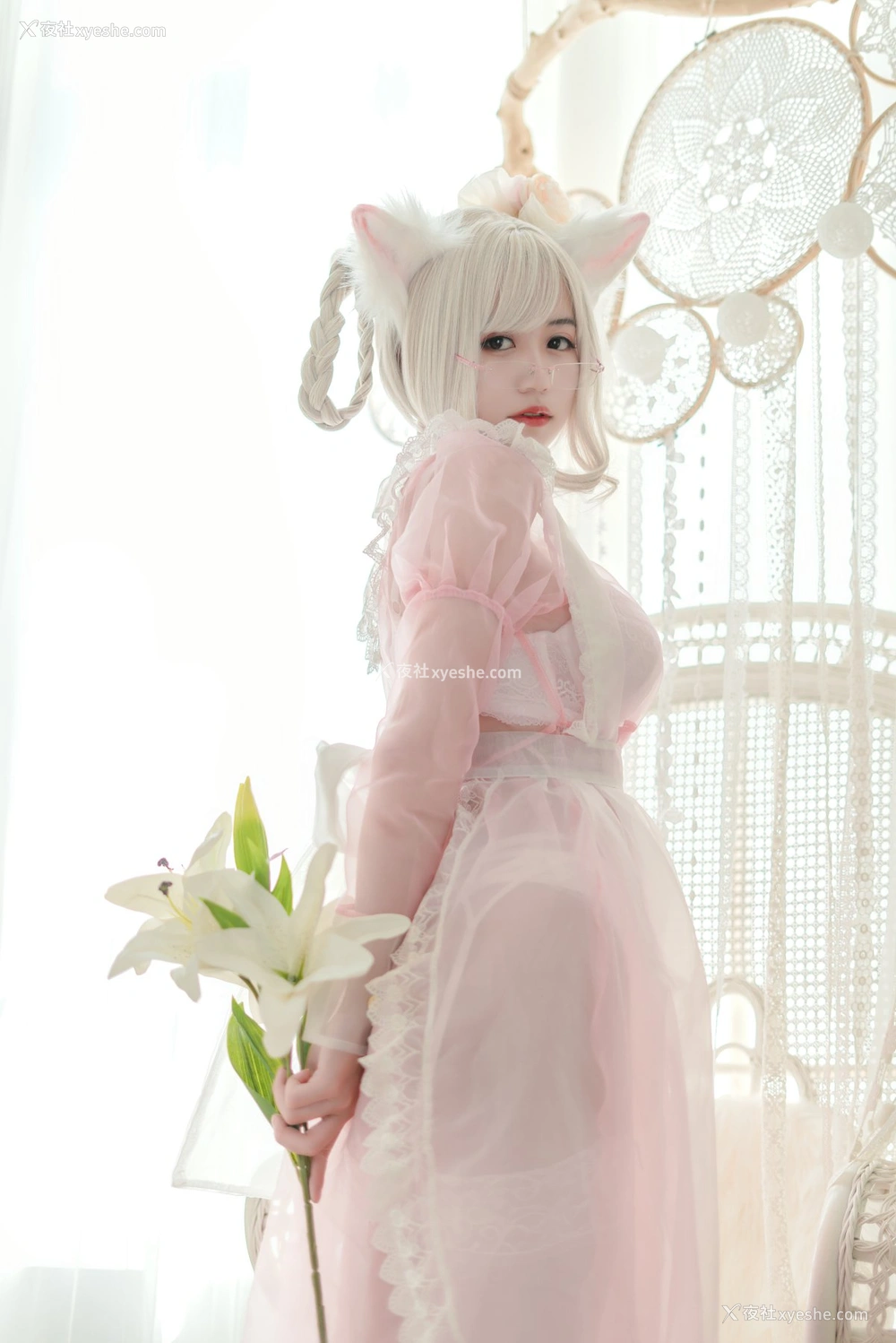 1P - 小仓千代w – 透明女仆粉色