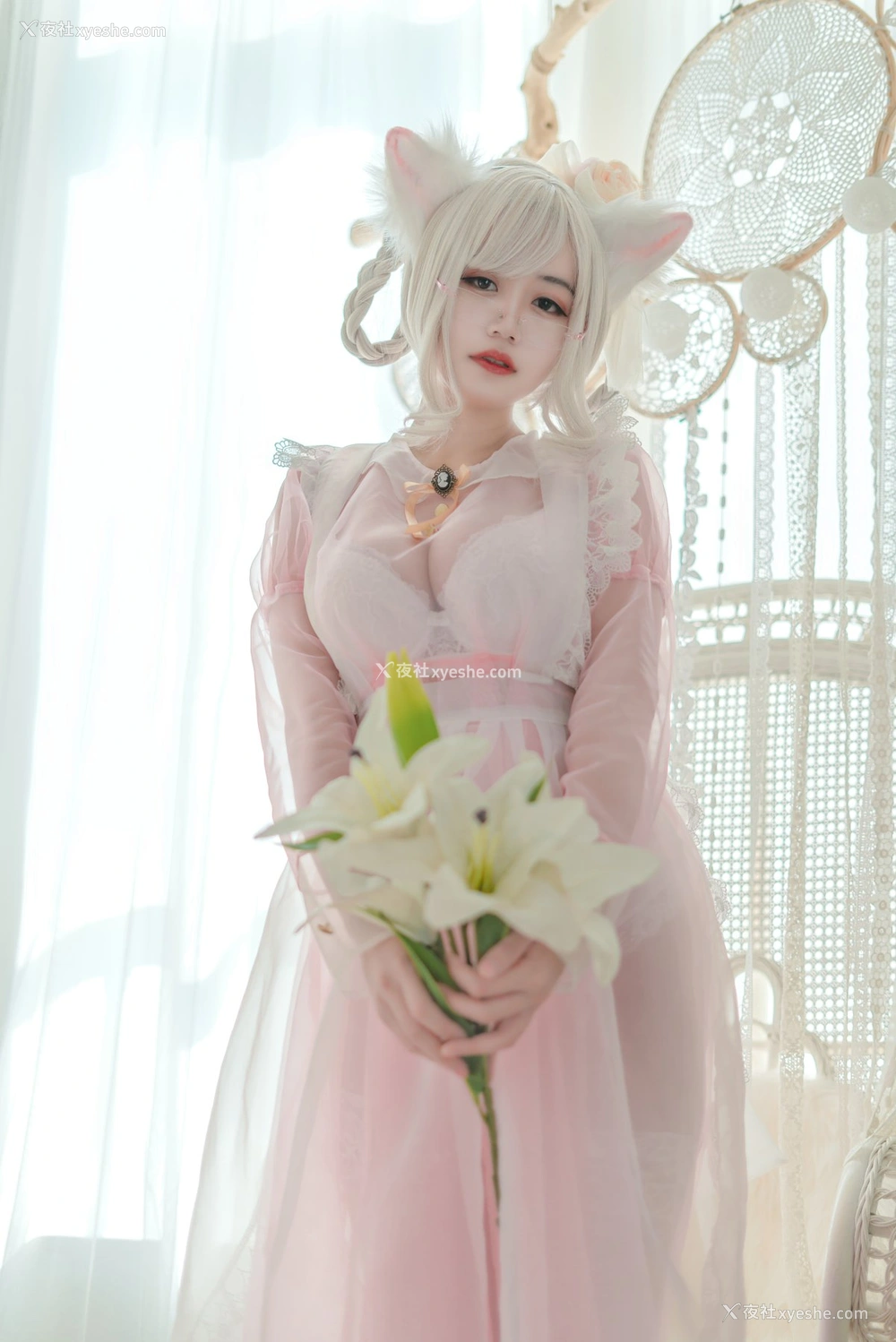 1P - 小仓千代w – 透明女仆粉色