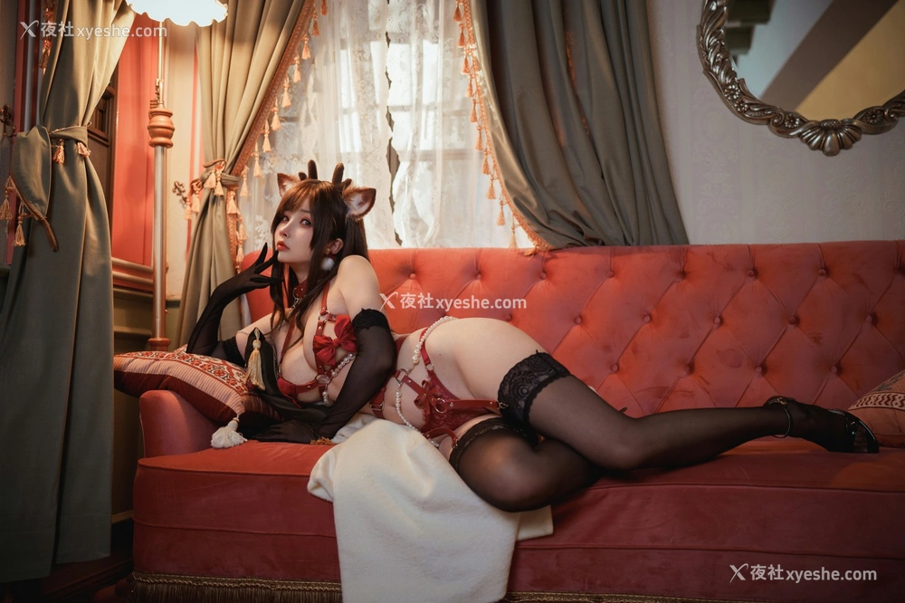 1P - [Cosplay]rioko凉凉子 – 圣诞麋鹿套装