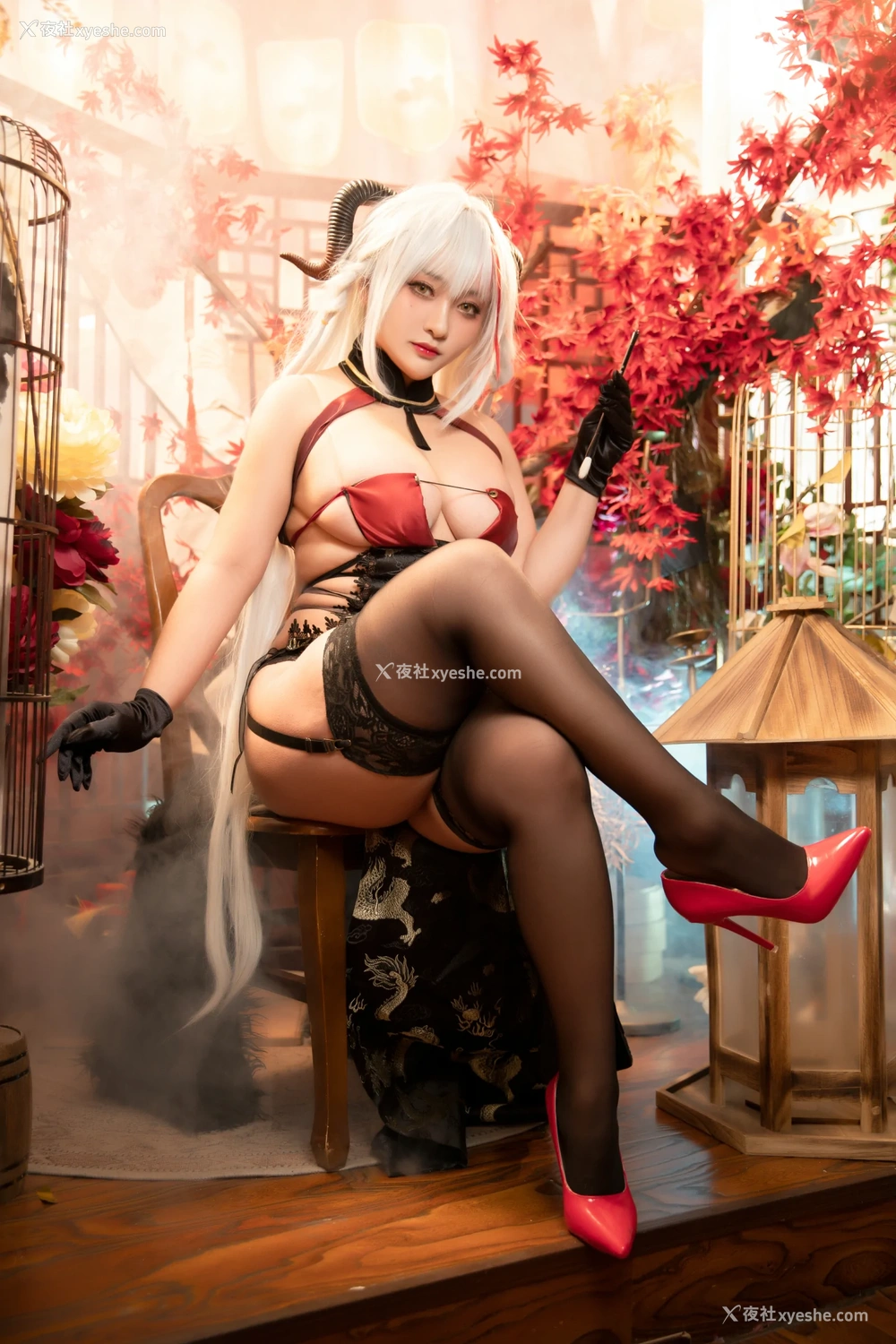1P - 洛璃LoLiSAMA – 埃吉尔旗袍 金龙腾祥云