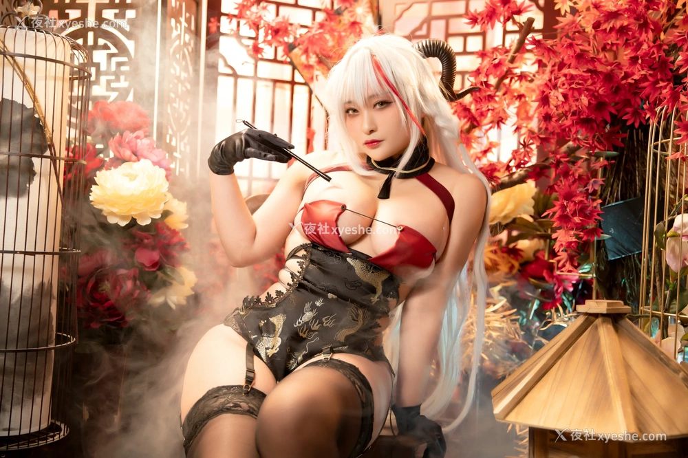 1P - 洛璃LoLiSAMA – 埃吉尔旗袍 金龙腾祥云