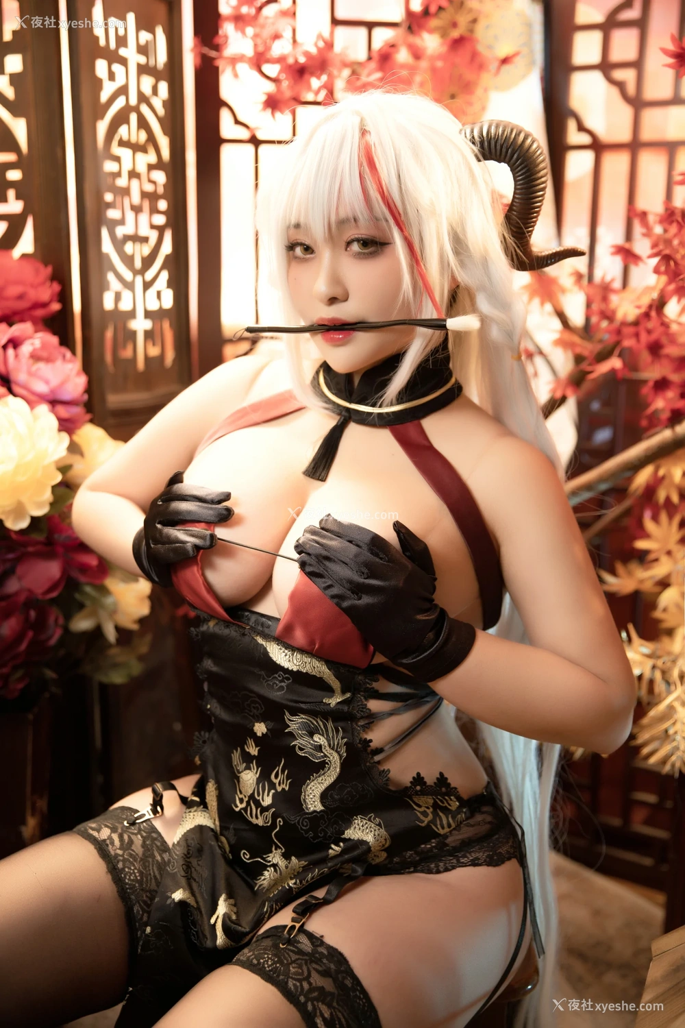 1P - 洛璃LoLiSAMA – 埃吉尔旗袍 金龙腾祥云